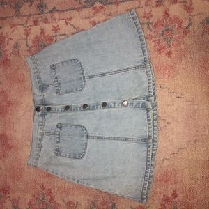 BDG light blue button up skirt